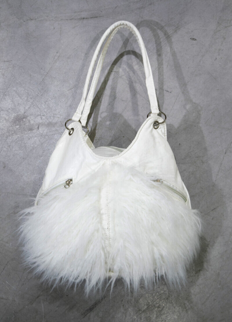 Cartera Furry blanca